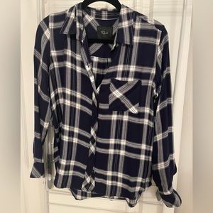 Rails Plaid Button-Front Shirt size Small